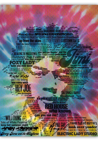 Hendrix 9"x12" Print on Paper